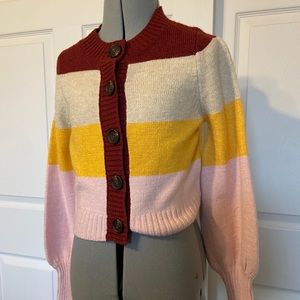 Fun striped crop cardigan